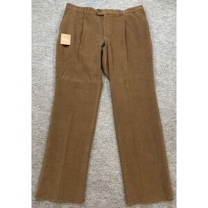 Barbour Mens Cotton Brown Straight Chunky Corduroy Pants Size 42x36 NWT